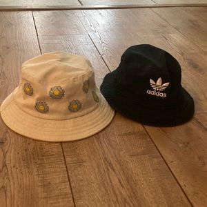 Bundle! One Adidas black bucket hat and one RSQ Smiley bucket hat
